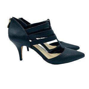 Sole Society Shoes Womens Size 6.5 B Black Mallory Strappy Heel T-Strap Booties